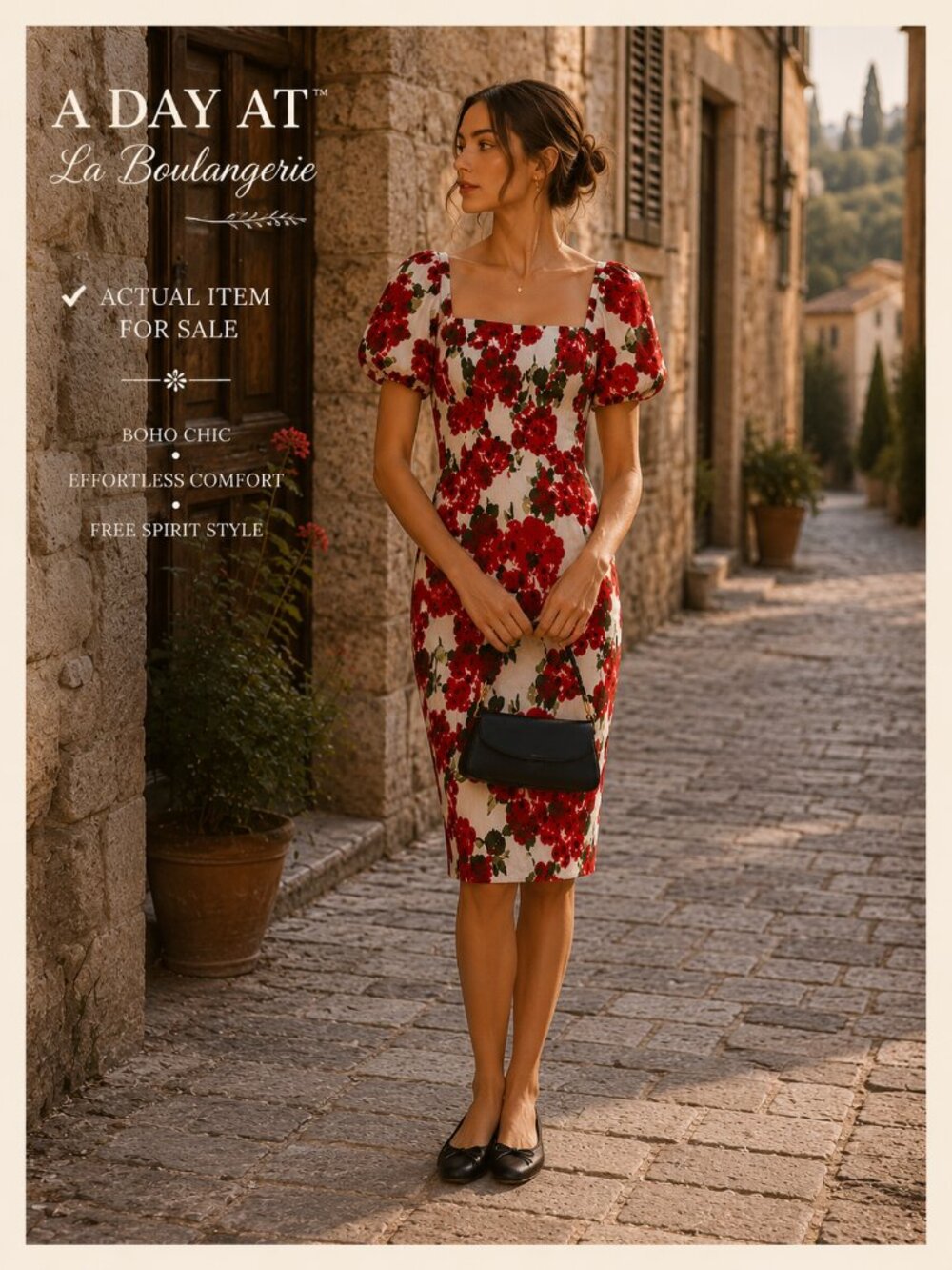 Julia Jordan Floral Cotton Pencil Dress Romantic Cottagecore French Girl Style 4